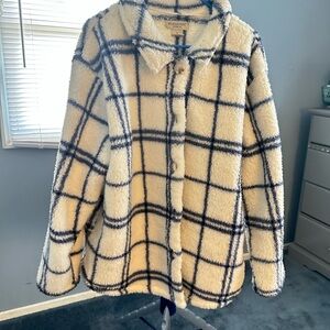 Women's Plaid Sherpa Jacket